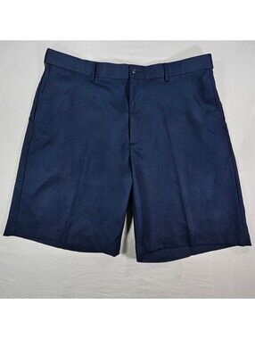 PGA TOUR Men's Golf Shorts Size 40 Navy Blue Flat Front Performance 10" Inseam